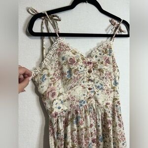 Vintage 1970s candi jones California floral maxi dress